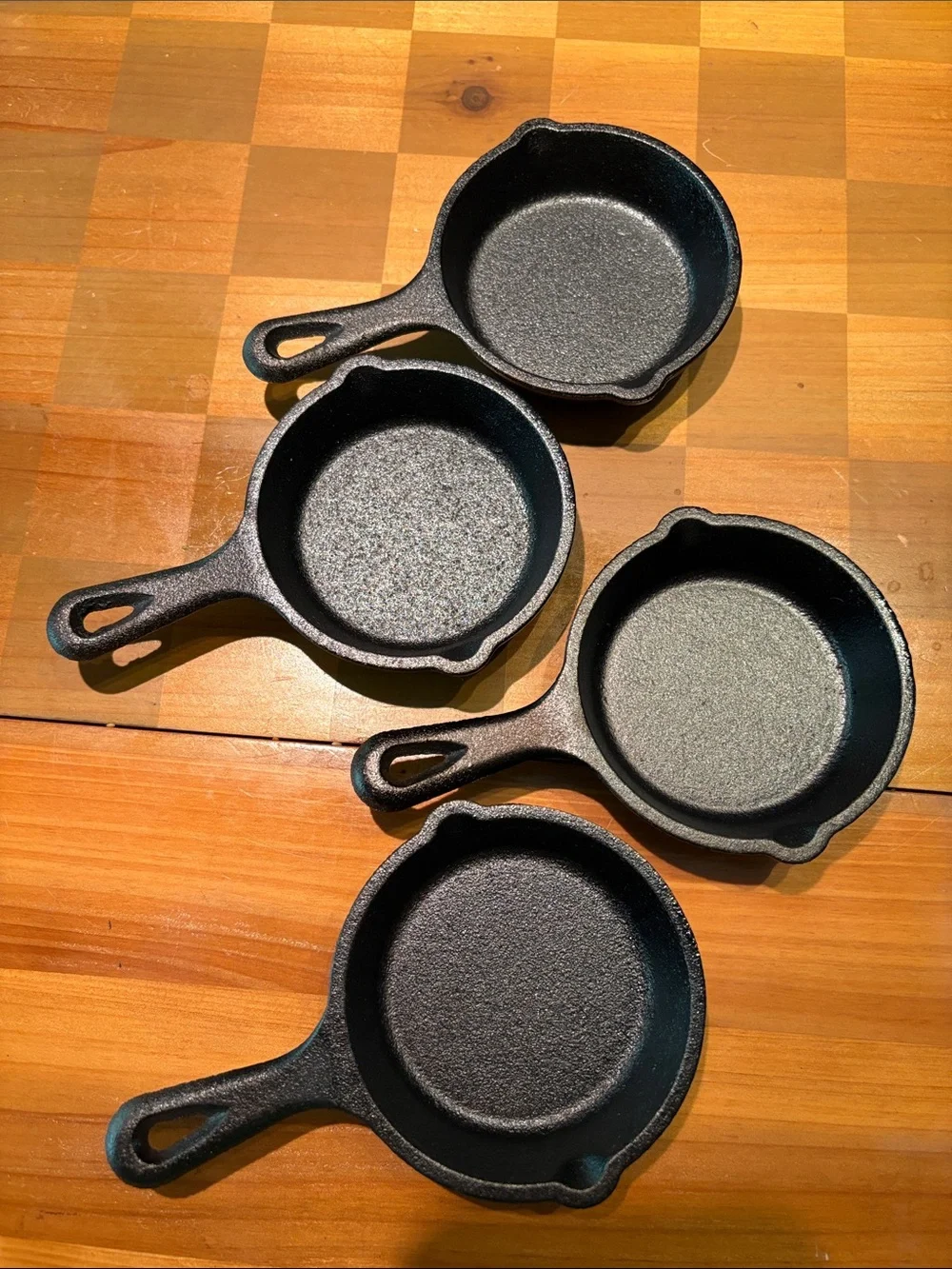 Lodge Cast Iron Skillet Set - Black Mini Fry Pans (Set of 4)